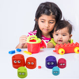 Monster Cups - Activity Toy for Babies 5+ Months Plastic Multicolor Infant & Preschool Toys Develops Motor & Reasoning Skills Birthday Gifts for Boys Girls Age 5+ Months Kids