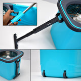 Quick Spin Mop Plastic Spin Bucket Floor Cleaning Mops With Bucket |Easy Wheels  Big Bucket Floor Cleaning Mop