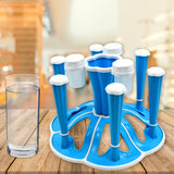 Miracle Plastic Glass Stand/Tumbler Holder/Glass Holder for Kitchen/Dining Table 6 Glasses Stand With 3 Pepper Salt Masala Box