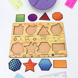 Wooden Puzzle Learning Educational Board of Triangles | Different Triangles Shape Puzzle Boards and Gift for Toddlers &amp; Kids Puzzle for Early Childhood Development (1 Set / 28×20 Cm)