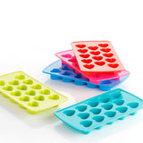 Heart Shape Ice Cube Tray, 14 Grid Chocolate Mold Refrigerator Ice Cube for Cocktail, Whiskey, Fruit Juice, Soft Drink (Multi Color)