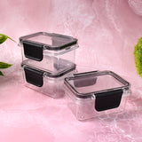 Kitchen Storage Container With Air Seal Lock Lid (3 Piece Set / 250 ML)
