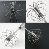 Big Stainless Steel Egg Whisk Hand Push Rotary Whisk Blender (1 Pc - 35 Cm)