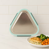 Ganesh Trinity 2-piece Stainless Steel Triangle Lunch Box Set