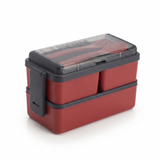 Leakproof plastic tiffin box with spoon and fork
