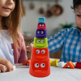 Monster Cups - Activity Toy for Babies 5+ Months Plastic Multicolor Infant & Preschool Toys Develops Motor & Reasoning Skills Birthday Gifts for Boys Girls Age 5+ Months Kids