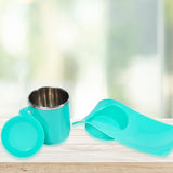 Snacks Tray  Inside Steel Cup 350ml Break Time Tray For Kids  Home Use