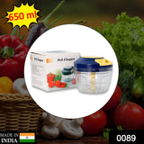 Chopper with 4 Blades for Effortlessly Chopping Vegetables and Fruits/Cutting/Blending for Your Kitchen (650ml)