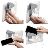 Plastic Secure Mobile Phone Charging Stand Holder (2 Pc  Mix Color)