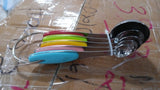 5 PCS Set Of Measuring Cups And Spoons Stackable Set With Silicone Handle