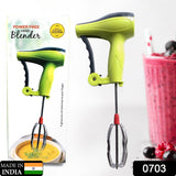 Power Free Hand Blender with Stainless Steel Blades | Milk Lassi Maker/Egg Beater/Mixer Rawai /Coffee Frothier/Lassi Making Machine | Multicolor