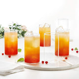 Heavy Unbreakable Stylish Plastic Clear Look Fully Transparent Multipurpose Water/Juice Glasses Set 330ML (6pcs)
