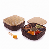 Masala storage box for turmeric chilli and spices