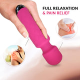 VivaTouch Personal Massager For Women.20+8 Vibration Modes, USB Rechargeable, Waterproof, Medical Grade Silicone , Handheld Electric Body Massager - Full Body Massager For Pain Relief.