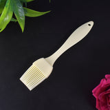 Silicone Kitchen Oil Spatula Brush with Handle Pastry / Cake Brush / Heat Resistant Ghee Brush for Non-Stick cookware, Mixer, Grilling, Cooking, Tandoor, Baking, Glazing, BBQ in Kitchen (17 cm / 1 Pc)