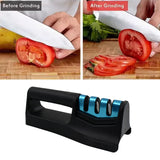 Knife Sharpener for Kitchen | Knife Sharpener with Vegetable Chopper and Fish Scale Remover |Knife Sharpener for Chefs & Serrated Knife (9in1)
