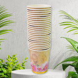 Disposable Paper Cups With Mix Color & Design | Disposable Tea Coffee Cups (24 Pcs Set  Mix Color  Design)