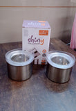 Multipurpose Stainless Steel Airtight Containers With See Through Lid (2 Pc  500 ML)