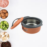 Casserole Box For Food Serving Inner Steel Insulated Casserole Hot Pot Flowers Printed Chapati Box For Roti Kitchen (Approx. 2500 ML)
