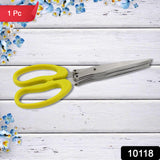 Multi function Vegetable Stainless Steel Herbs Scissor With 5 Blades (1 Pc)