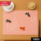 Decorative Dining Table Placemats With Elegant Design (4 Pc  45x35 Cm)
