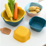 Kitchen Bowl Plastic Washing Bowl And Strainer Drainer Basket For Home & Kitchen Use