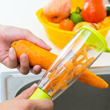Kitchen Smart Multi functional Stainless Steel Blade Fruits And Vegetables Peeler with ABS Container