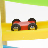 Car Racer Track Play Set Wooden Click Clack Toys With 4 Mini Racers For Kids (1 Set)