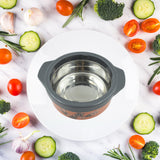 Casserole Box For Food Serving Inner Steel Insulated Casserole Hot Pot Flowers Printed Chapati Box For Roti Kitchen (Approx. 2500 ML)