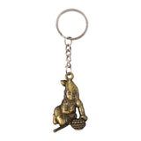 Premium Antique-gold Metal Bal Krishna Makhan Chor Keychain (1 Pc)