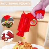 Ketchup Dispenser Mustard Bottle Gun for Kitchen Condiment Gun Oil Vinegar Mustard Sauce Dispenser with Stopper Gift for Mum Chef Quirky Gifts for Housewife Women Sauce Container Seasoning Sauce Ketchup Dispenser for Indoor Outdoor Grill (1 PC)