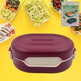 Lunch Box with 2 in 1 Spoon, 2 Compartment, Airtight Food Grade Tiffin Box For School Kids &  Adults, Leak Proof Office Diet Container With safety Lock