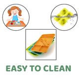 4 Compartment Dish With Spoon And Fork(1 Dish Set With 1 Spoon And 1 Fork) Dinner Plate ,Plastic Compartment Plate Pav Bhaji Plate 4-compartments Divided Plastic Food Plate.