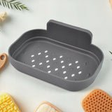 Wall Mounted Self Adhesive Plastic Soap Dish Holder For Bathroom Shower | Sponge Holder for Kitchen Storage Rack(1 Pc)