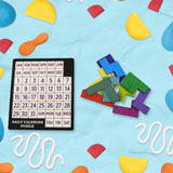 Wooden Daily Calendar Puzzle | A-Puzzle-A-Day | Wooden Challenging Puzzle for Kids & Adults for Every Day Every Year Fit for Office Home Decor School Desktop Coffee Table Gift for Children (Multicolor / 1 Set)