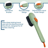 Multi Purpose Liquid Filling Shoe Cleaning Brush , Shoe Cleaning Brush with Soap Dispenser