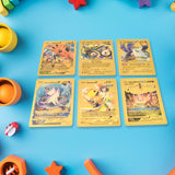 Pocket Monster Golden Trading Playing Cards For Kids(55 Pcs Set)