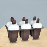 Plastic Ice Candy Maker Kulfi Maker Moulds Set With 6 Cups (Multicolor)