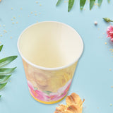 Disposable Paper Cups With Mix Color & Design | Disposable Tea Coffee Cups (24 Pcs Set  Mix Color  Design)