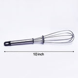 Stainless Steel Wire Whisk Balloon Whisk Egg Frothier Milk  Egg Beater (10 Inch)