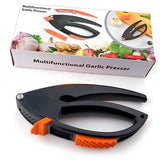 Multifunctional Garlic Press, Garlic Mincing &amp; Crushing Tool, Easy-Squeeze Ergonomic Handle, Garlic Presser for Cloves, Onion, Ginger etc.-Detachable for Easy Cleaning-with Cleaning Needle (1 Pc)
