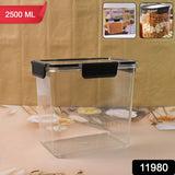 Food Storage Container Airtight Plastic Container With Easy Snap Lids (2500ML /  1 PC)
