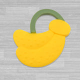 Baby Silicone Teether, Fruit Teether for Toddlers,100% Food Grade Silicone Teether, Non-Toxic &amp; Latex Free Suitable for Kids Above 3 Months - Grapes, Banana, Watermelon (1 Pc)