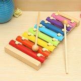 Wooden Xylophone for Kids Musical Instrument Piano Toy for Babies, Kids, Children's with 8 Note (Multicolor)