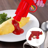 Ketchup Dispenser Mustard Bottle Gun for Kitchen Condiment Gun Oil Vinegar Mustard Sauce Dispenser with Stopper Gift for Mum Chef Quirky Gifts for Housewife Women Sauce Container Seasoning Sauce Ketchup Dispenser for Indoor Outdoor Grill (1 PC)