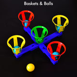 Baskets And Balls Are Fun Toy For Kids With 5 Basket And 5 Balls.