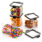 4 PC SQUARE CONTAINER 700 ML USED FOR STORING TYPES OF FOOD STUFFS AND ITEMS