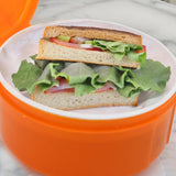 Smiley Plastic lunch box, Small Box With 2in1 Spoon for Kids & for School Going Boys and Girls multicolor pack of 1