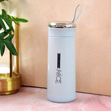 Water Bottle 400ml Leak Proof Glass Water Bottle With Daily Water Intake For Gym And Children Nice Bottle (1 Pc  Light Blue Color)