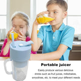 Portable Crusher Juicer With Handle & Straw USB Rechargeable 6 Blades Portable Fresh Juice Blender Portable Electric Juicer (420 ML)